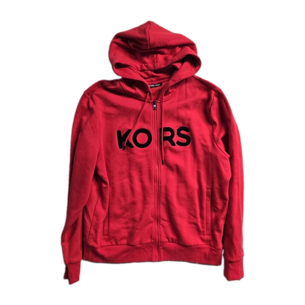 Michael Kors Men's Red Hoodie XL Cotton Blend